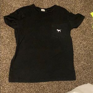 Pink Victoria’s Secret black shirt